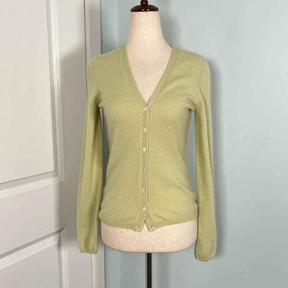 Ann Taylor 100% cashmere v neck cardigan sweater size XS - Picture 6 of 11